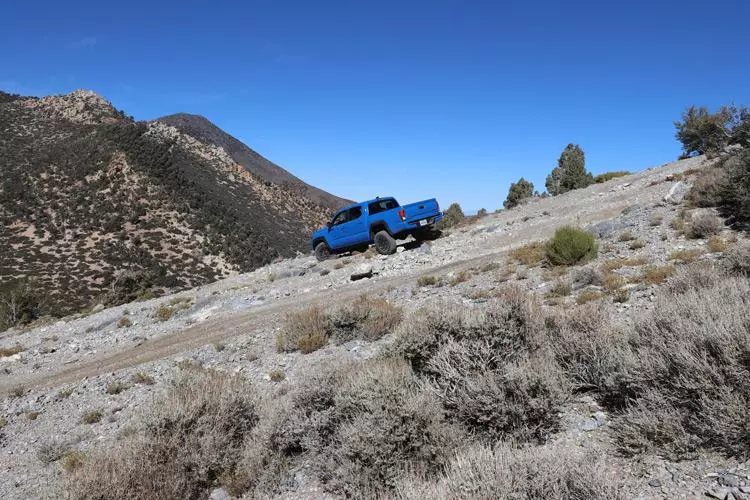 tacoma trd pro turning on steep grade
