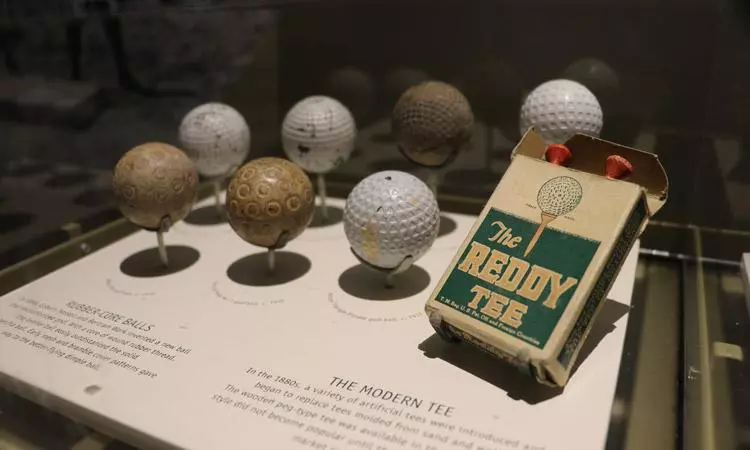evolution of golf balls tee