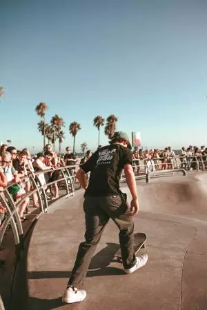 skateboarding in venice