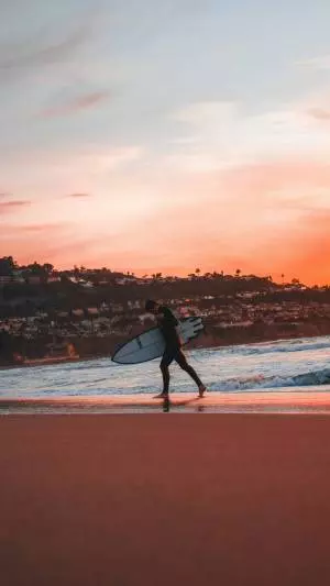 surfing at torrance beach
