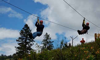 Zipline adventure for Father and Son in Southwest Idaho