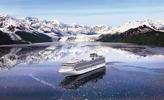 Princess Cruise Ship In Glacier Bay Alaska