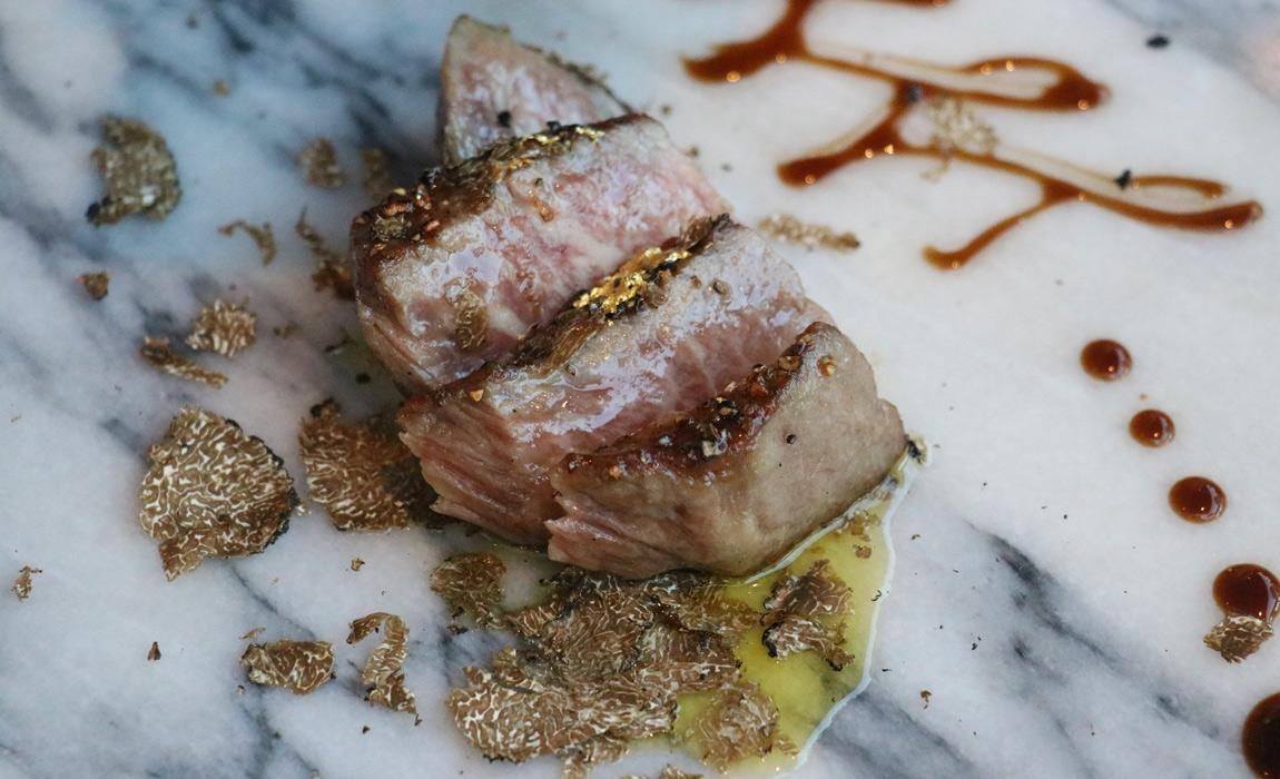 $100 A5 Wagyu steak at Greystone Steakhouse