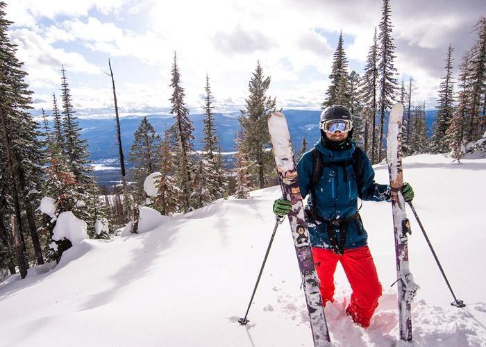 snowcat powder skiing in montana with great northern powder guides