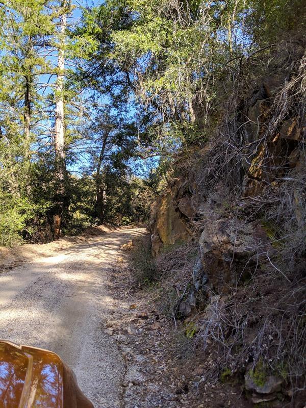 rough road at top of trail