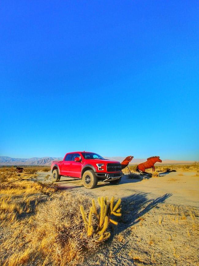 raptor with statues at galetta meadows