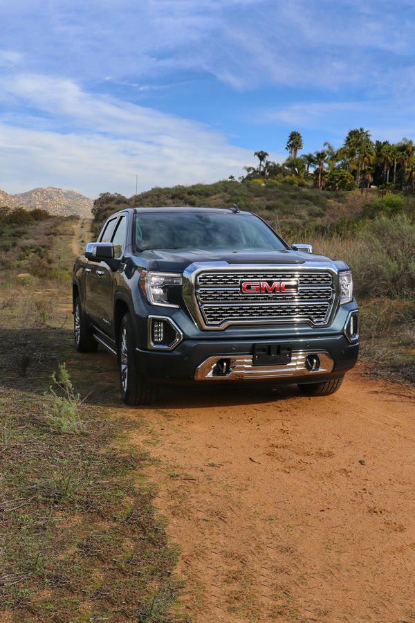 2019 gmc sierra denali on trail