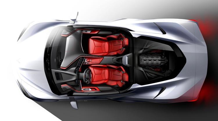 2020 chevrolet corvette stingray top view