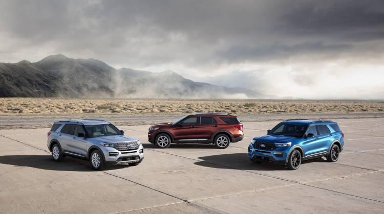 Ford Explorer 2020 family will include a 400 hp ST, 318 hp Hybrid, a 365 hp Platinum and 300 hp standard engine / trim levels.