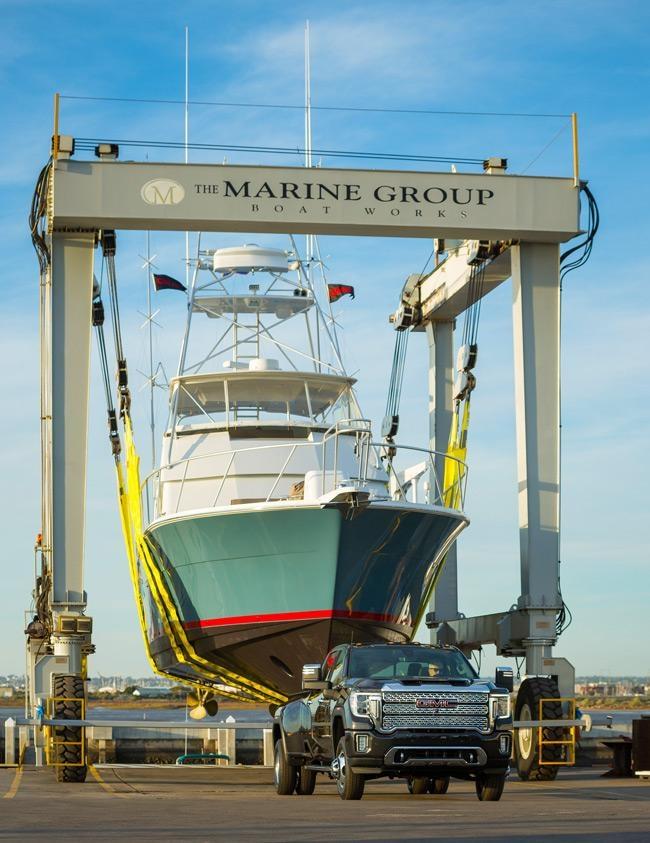 2020 gmc sierra 3500hd towing boat