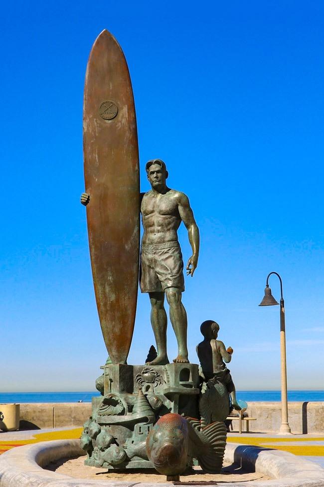 imperial beach lifeguard statue san diego california beach town