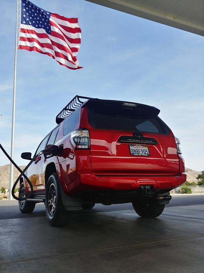 2020 toyota 4runner venture at gas station