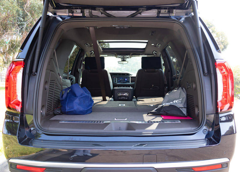 interior cargo room of 2021 yukon denali