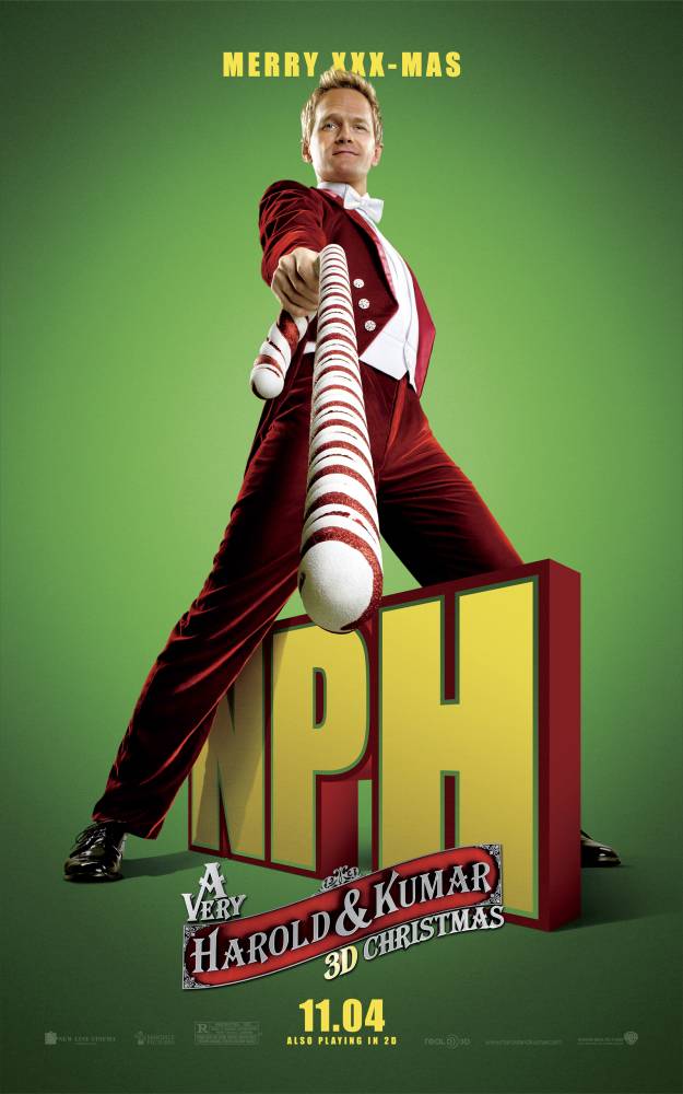 a very harold and kumar christmas movie poster nph