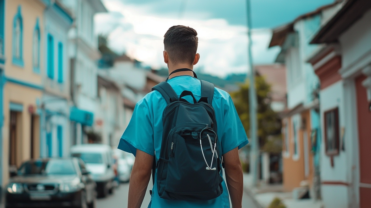 male nurse traveling between contracts