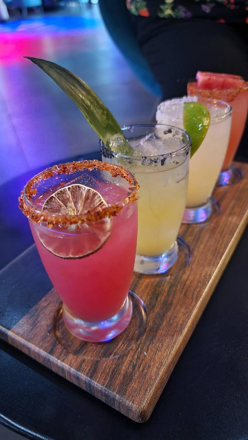 margarita flight at agave caliente
