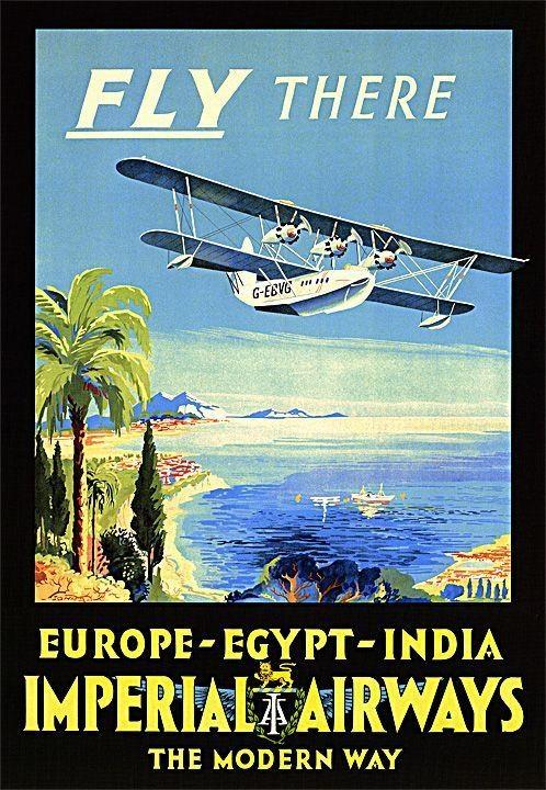 vintage airline travel posters