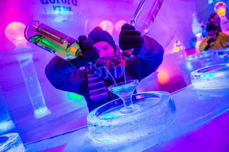 ice bar in alaska northern lights photo tour