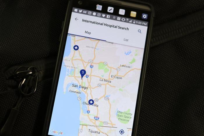 hospital and medical facility locator in allianz travelsmart app