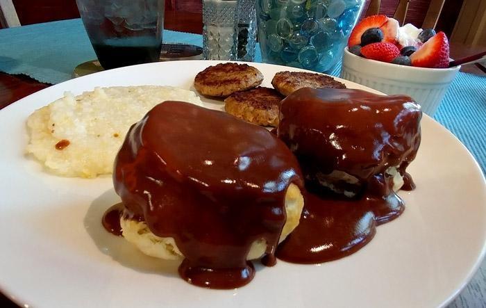chocolate biscuits and gravy