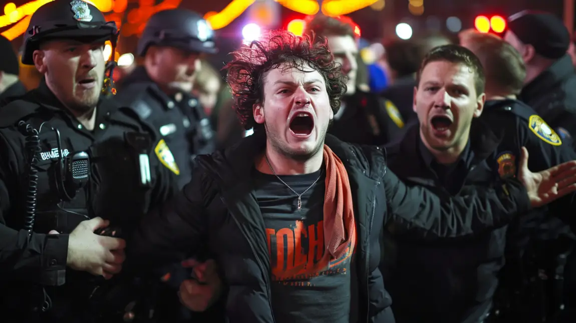 man arrested at football game