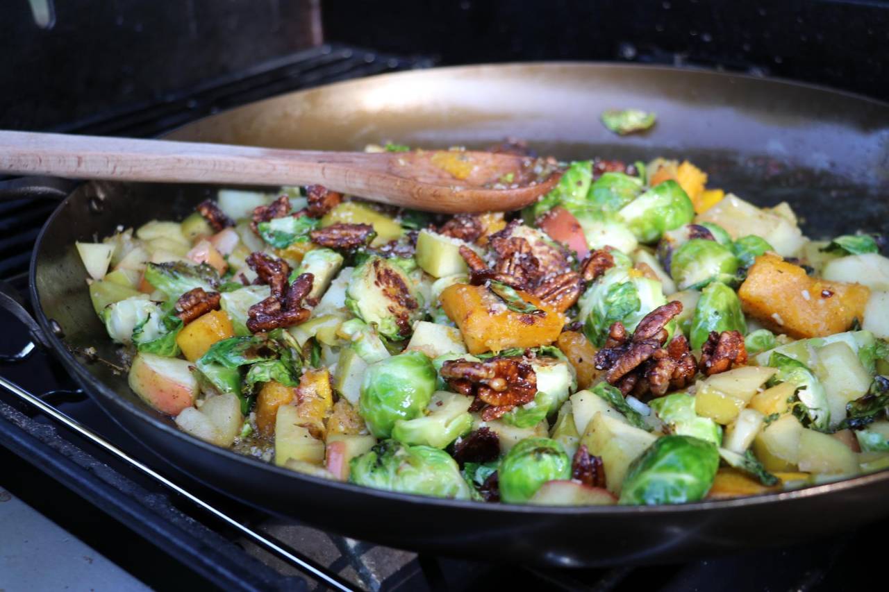 Autumn Skillet Mix with Butternut Squash, Brussels Sprouts & Apples