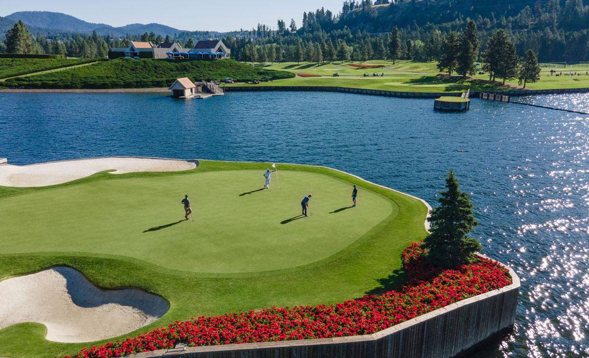 The Coeur d’Alene Resort Floating Green