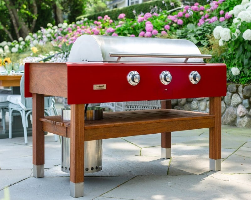 True Caliber Signature Rockwell 60-inch 360-degree social grill in Crimson finish