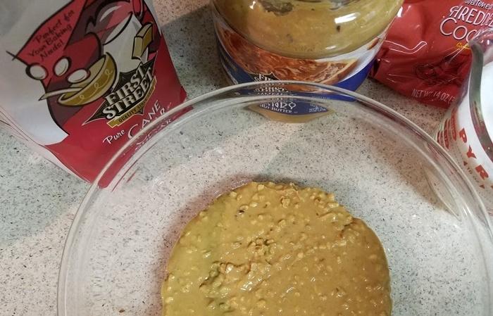melted peanut butter