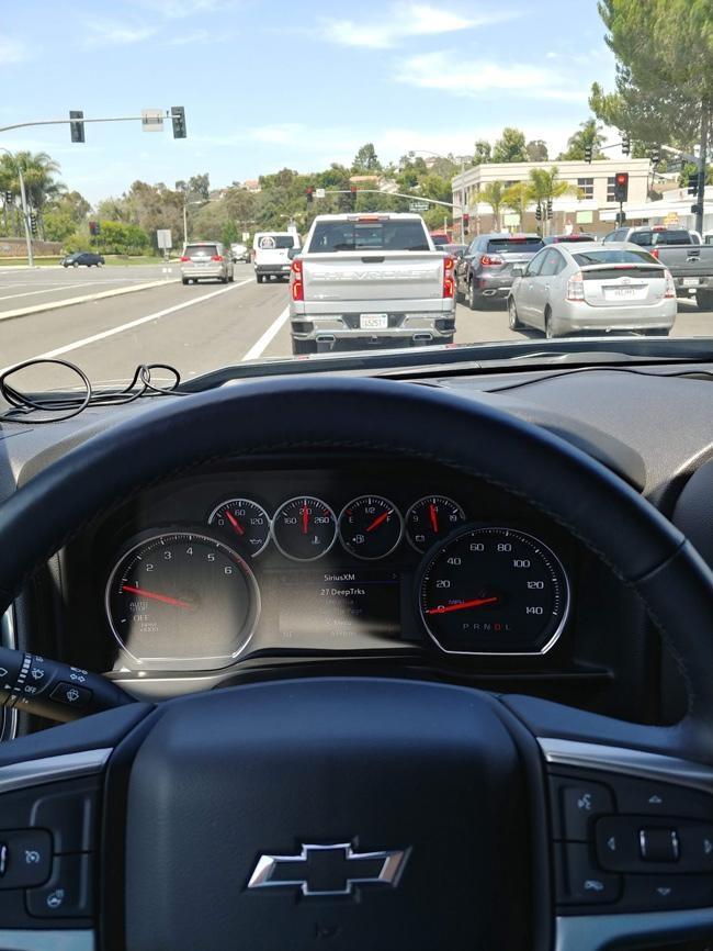 silverado in traffic