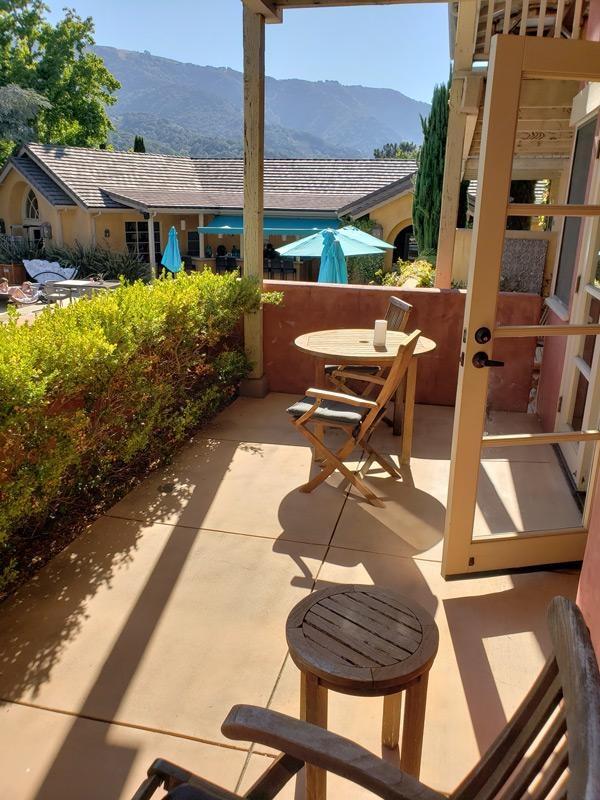 balcony overlooking pool bernardus lodge carmel valley