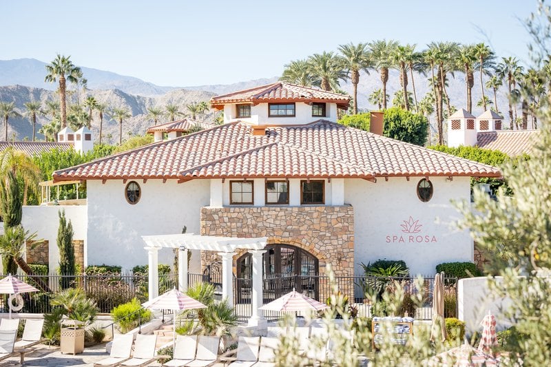 Spa Rosa at Tommy Bahama Miramonte Resort and Spa below the mountains in Indian Wells, California (photo credit: Tommy Bahama Miramonte Resort and Spa)