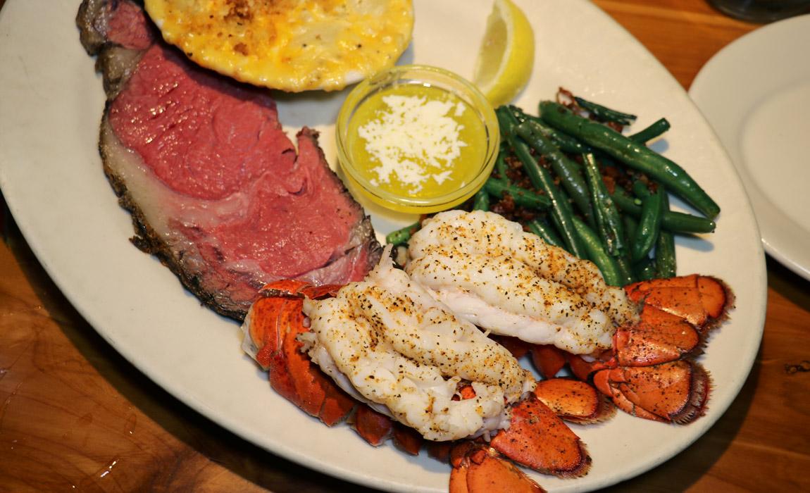 Black Angus Steakhouse Prime Rib and Lobster