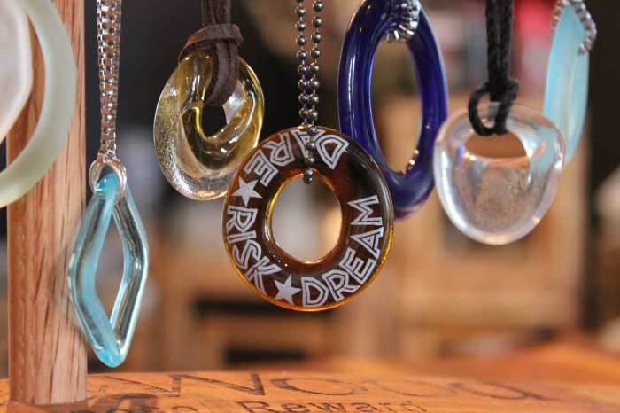 beer bottle jewelry closeup