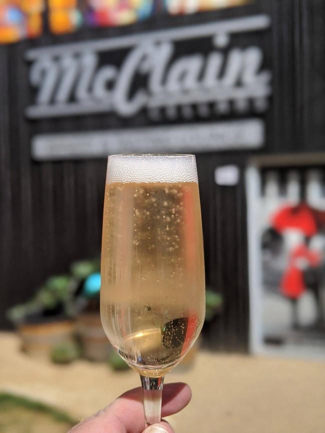 sparkling wine from mcclain cellars in beullton california