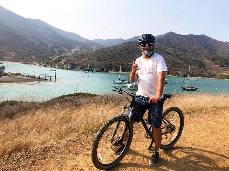 biking on catalina island trails
