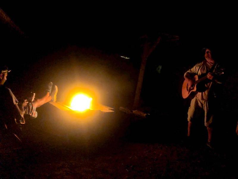 campfire and singing