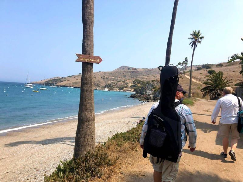 walk to the campground at two harbors catalina island