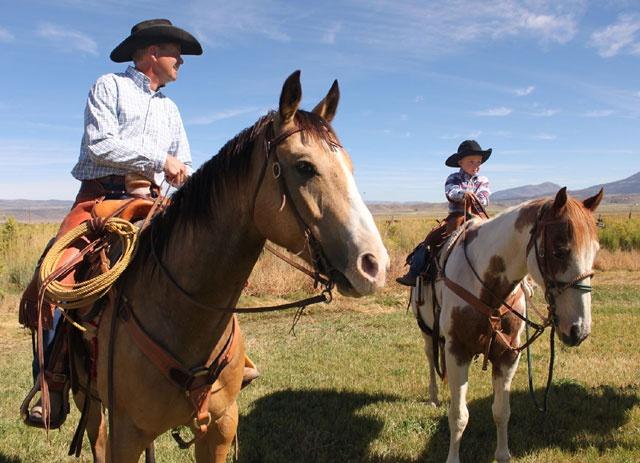 father son cowboy adventure