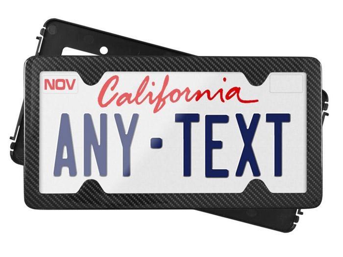 carbon fiber gear license plate holder