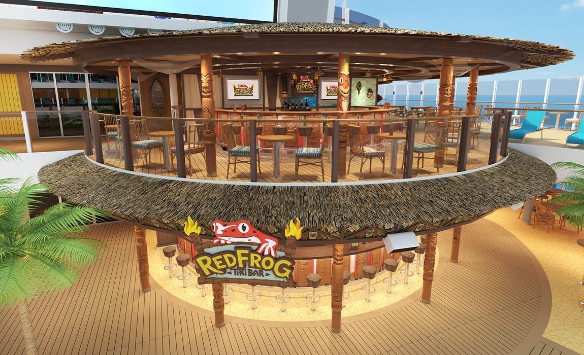 Red Frog Tiki Bar on Carnival Mardi Gras