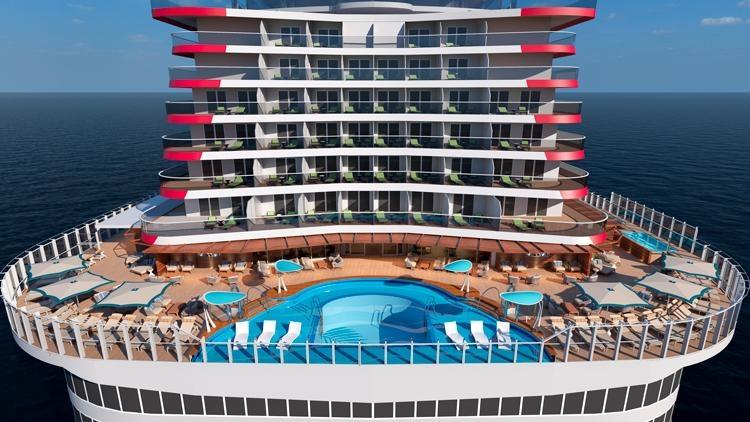 summer landing infinity pool carnival mardi gras cruise ship