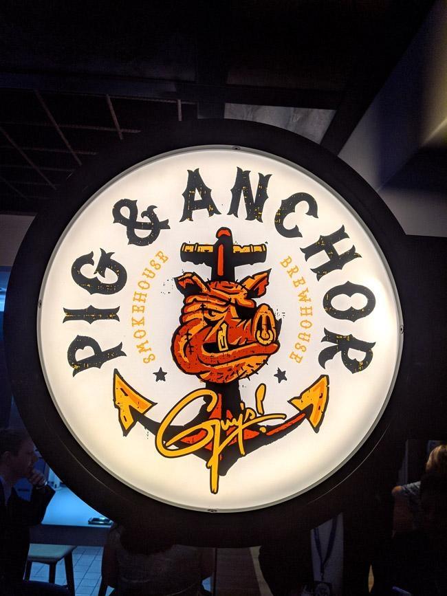 pig and anchor smokehouse and brewhouse on carnival panorama cruise ship