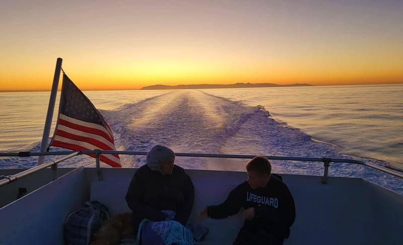 sailing home from catalina on the islander express