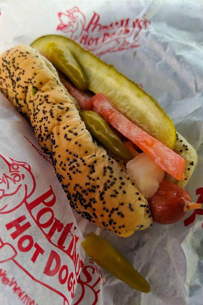 portillos chicago style hot dog