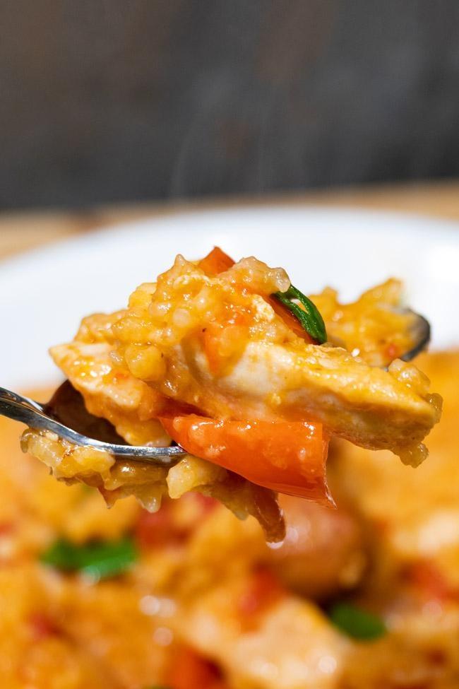 chicken and sausage jambalaya is delicious