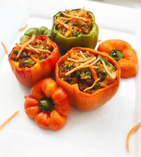 pepper steak stuffed in bell peppers 
