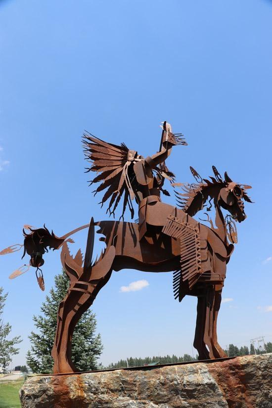 monument to coeur d'alene tribe warriors and veterans