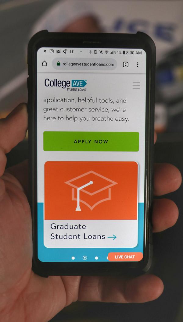 college ave student loans on mobile