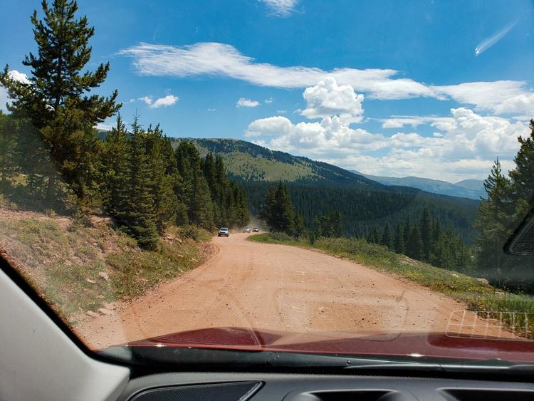 road trip on dirt roads in colorado